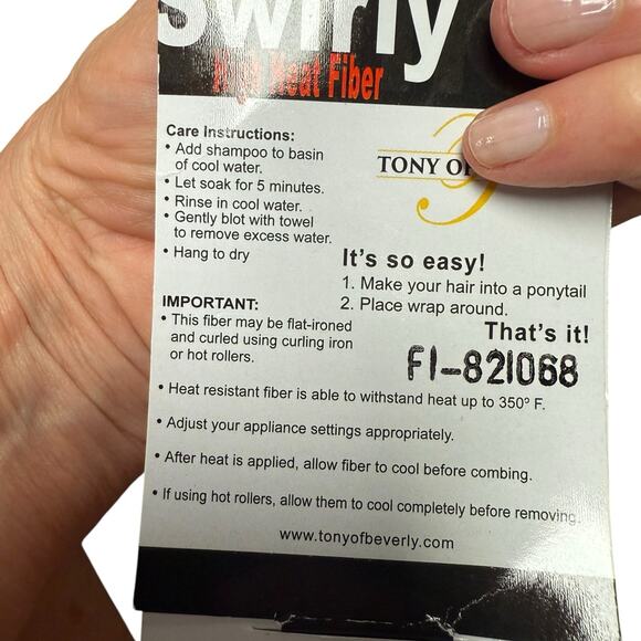 Tony of Beverly Hills Swirly Caramel Kiss Salon Quality Hair Piece - Picture 5 of 7